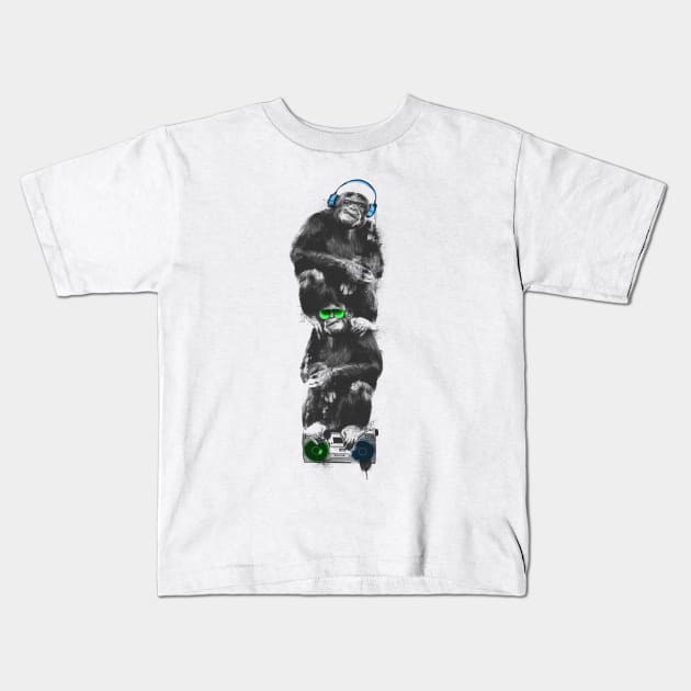 Monkey Music Kids T-Shirt by Buy Custom Things